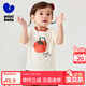 迷你巴拉巴拉【呼吸T】男女童T恤夏涼感抑菌不悶汗寶寶短袖上衣 奶白10501 100