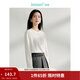 茵曼（INMAN）長(cháng)袖打底衫女桑蠶絲T恤圓領(lǐng)內搭真絲 米白色 XL