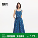 森馬（Semir）牛仔連衣裙女甜酷時(shí)尚個(gè)性2025夏新款元氣滿(mǎn)印純棉背帶裙俏皮 牛仔藍80317 XL 170/92A