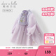 戴維貝拉（DAVE＆BELLA）兒童連衣裙春裝新款中國風(fēng)女童漢服裙女寶寶網(wǎng)紗裙小童裙子 灰紫色【現貨】 140 cm（建議身高130-140cm）