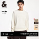 杰克·瓊斯（JACK&JONES）百搭潮羅紋圓領(lǐng)及袖口胸前立體刺繡常規毛衣針織衫男裝225113006 A06雪白色 常規 M