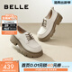 百麗（Belle）百搭牛津鞋女通商場(chǎng)同款通勤厚底小皮鞋B1Q1DCM4預售 米色 35 (225mm)