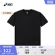 亞瑟士ASICS運動(dòng)T恤男子女子跑步短袖透氣舒適中性運動(dòng)上衣2203A209-001 黑色 L