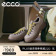 愛(ài)步（ECCO）休閑鞋女 輕盈舒適百搭厚底增高單鞋牛皮女鞋 蹤跡220713 巖石灰22071355294 38