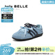 百麗（Belle）時(shí)尚跑道賽車(chē)鞋女童鞋商場(chǎng)舒適薄底德訓鞋運動(dòng)休閑鞋SMG37C85預售 藍色 35