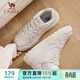 駱駝（CAMEL）休閑板鞋低幫運動(dòng)女鞋子百搭小白鞋 K25B09L7064 象牙白 35
