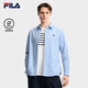 FILA 斐樂(lè )寧澤濤同款男子梭織長(cháng)袖襯衫2026夏季新款豎條紋翻領(lǐng)上衣 滿(mǎn)印一-ZA M 170/92A/M