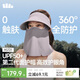 蕉下（beneunder）遮陽(yáng)帽男防曬帽女磁吸防曬面罩口罩太陽(yáng)帽空頂帽春夏敏感肌便攜