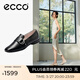 愛(ài)步（ECCO）樂(lè )福鞋女 通勤輕奢百搭單鞋簡(jiǎn)約氣質(zhì)粗跟女鞋 安妮方頭208563 黑色20856301001 36