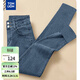 唐獅（TonLion）2024女高腰緊身百搭牛仔長(cháng)褲 中牛仔藍/二批 27 