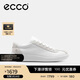 愛(ài)步（ECCO）國際品牌高端牛皮休閑德訓板鞋 柔酷零點(diǎn)男鞋537754 白色40 HL
