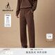 beanpole哈倫版  女士美拉德日常通勤風(fēng)職場(chǎng)針織休閑運動(dòng)長(cháng)褲 栗色 27 165/70A