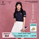 比音勒芬【李蘭迪同款】春夏哈佛聯(lián)名女學(xué)院休閑運動(dòng)翻領(lǐng)POLO衫 25藏青色 L