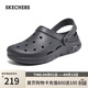 斯凱奇（Skechers）夏季男士洞洞鞋外穿軟底包頭涼鞋拖鞋輕便防滑沙灘鞋243160