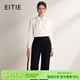 愛(ài)特愛(ài)（EITIE）設計感飄帶通勤干練白襯衫上衣2026春季新款大牌雪紡衫A2613109 珍珠白11 M (160)