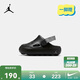Jordan耐克AJ兒童包頭涼鞋童鞋夏季洞洞鞋男女童休閑沙灘鞋 黑/煙灰