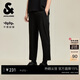 杰克·瓊斯（JACK&JONES） 男士休閑褲簡(jiǎn)約純色字母裝飾紐扣YKK拉鏈直筒長(cháng)褲子226114045