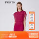 PORTS寶姿春夏新品女裝短袖中長(cháng)連衣裙LM8D249KWB008 爵士粉 M (6)