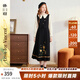 兩三事梵高假兩件連衣裙女2025春季新款冬新款設計感拼接襯衫裙與葵共語(yǔ) 黑色 M