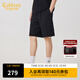 卡賓（CABBEEN）【老花滿(mǎn)印】重磅休閑短褲男2024夏新款寬松運動(dòng)褲潮流五分褲 煤黑色01 L (175) 50/175