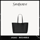 YSL圣羅蘭 女士SHOPPING SAINT LAURENT橫款皮革手袋托特包 黑色 U