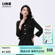 LIME【吉娜同款】朗姿/萊茵小香風(fēng)Amanda套裝赫本風(fēng)上衣高腰裙新款 黑色上衣 M