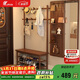 睿帆實(shí)木衣帽架入戶(hù)換鞋凳掛衣架一體房間立式衣架鞋架組合玄關(guān)置物架