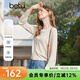 百圖（betu）女裝2026年春季新款毛針織衫法式花邊領(lǐng)氣質(zhì)提花上衣女2602T03 淺杏色 M
