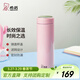 希諾（heenoor） 保溫杯女士304不銹鋼帶濾網(wǎng)茶杯清新便攜學(xué)生水杯簡(jiǎn)約優(yōu)雅杯子 粉色 310ml