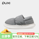 樸西新款包跟棉拖鞋女秋冬季家居家用防滑保暖月子鞋室內加絨保暖棉拖 太空灰【防水羽絨布】 40 【40-41】