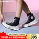 匡威（Converse）男女鞋Legacy 夾心復古厚底休閑帆布鞋高幫增高小個(gè)子情侶鞋 A00869C 黑 38 /5.5