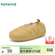 熱風(fēng)（Hotwind）加絨毛毛鞋女鞋冬季新款平底舒適家居鞋子保暖面包鞋 25黃色 35-36 35-36