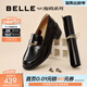 百麗（Belle）氣質(zhì)高跟樂(lè )福鞋女商場(chǎng)同款羊皮通勤樂(lè )福鞋3PAF2CA5 黑色 37 (235mm)