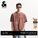 杰克·瓊斯（JACK&JONES）夏季新款男裝T恤時(shí)尚百搭舒適休閑寬松字母扎染短袖上衣225301134 E13磚紅色 常規 L （180）