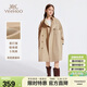英氏（YEEHOO）女童風(fēng)衣兒童外套中大童裝100%純棉A字英倫時(shí)尚春裝 卡其 170