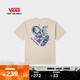 VANS萬(wàn)斯范斯官方  SPACE MOLLY聯(lián)名系列男女情侶純棉短T 燕麥色   S   