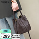 viney牛皮水桶包品牌包包女包輕奢斜挎單肩包生日禮物高級感送女友老婆