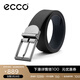 愛(ài)步（ECCO）男士皮帶 金屬針扣腰帶男 皮帶 9105892 黑色/午夜藍910589291158 100cm