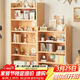 千禧華府書(shū)架立式落地實(shí)木書(shū)架書(shū)柜落地一體靠墻兒童置物架客廳飄窗柜六層