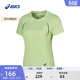 亞瑟士ASICS女子運動(dòng)T恤舒適透氣跑步運動(dòng)短袖 2012D050-001 黃綠色 L