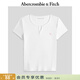 Abercrombie & Fitch經(jīng)典小麋鹿圖案美式修身小V領(lǐng)短袖T恤上衣25夏季女裝139-5297 白色 XS (160/84A)