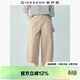 佐丹奴褲子女2026年夏純棉破骨七分闊腿褲中腰彎刀休閑褲13426309