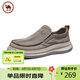 駱駝牌 軟底布鞋懶人套腳爸爸鞋一腳蹬男士休閑鞋 P16S046004 淺灰 42