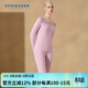 舒雅（Schiesser）7A抗菌女士V領(lǐng)保暖內衣氨基酸保暖套裝 淺紫 L