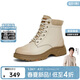 Bata拔佳馬丁靴女秋冬商場(chǎng)同款牛皮英倫短筒靴AWS48DD4