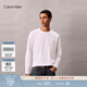 Calvin KleinJeans春秋男士休閑通勤ck字母純棉圓領(lǐng)純色打底衫長(cháng)袖T恤上衣