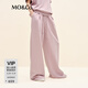 MO&Co.【active系列】衛褲摩安珂春秋棉質(zhì)闊腿褲 boxyfit 霧粉色 M