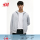 H&M男裝女裝情侶衛衣春季情侶裝長(cháng)袖休閑衛衣開(kāi)衫0852614 混淺灰色 M 175/100