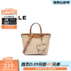 百麗包包女新商場(chǎng)同款海鷗老花復古手提托特包X7367BX5 杏色 F