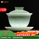 金鑲玉三才蓋碗 景德鎮影青瓷陶瓷影雕工藝泡茶功夫茶具家用 蓮花